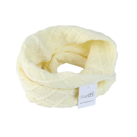 Scarf Dog Clothing - Cream Knit Infinity Scarf for Dogs by Midlee (Small)