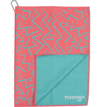 Noonan Golf Towel - Premium Microfiber Towel with Carabiner Clip - 24” x 15” - Fun, Creative & Unique Designs (Zesty Zig Zag)