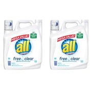 all Stainlifters Free Clear Liquid Laundry Detergent Mega Value, 184.5 Oz, 123 Loads, Pack of 2