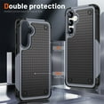thumbnail image 2 of Armor Shockproof Case for Samsung Galaxy S25, [Military Grade Anti-Drop] Rugged Hybrid Hard PC+Soft Silicone Heavy-Duty Tough Durable Slim Fit Lightweight Protective Bumper Phone Case, Gray, 2 of 7