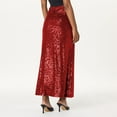 thumbnail image 4 of Women's Shiny Sequin High Waist Maxi Skirt - Bodycon Long Skirt, Polyester, Formal/Dance Party - S-XL Sizes, 4 of 4