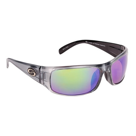Lures S11 Optics Sunglasses Okeechobee Style, Two Tone Frame, Multi Layer Green Mirror Amber Base Lens
