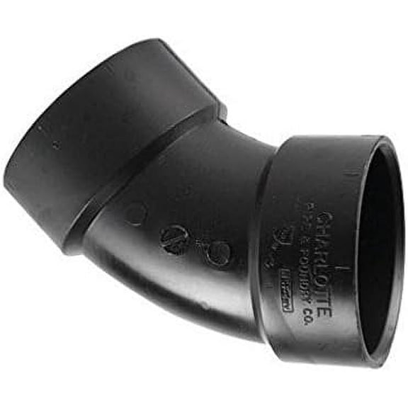 Charlotte Pipe Elbow Abs/Dwv 4 " 45 Deg. Black