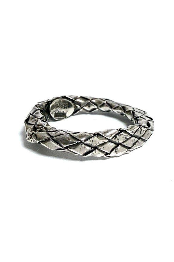 Pre-Owned Bottega Veneta Men's and Women's Vintage Silver Ring (Good)