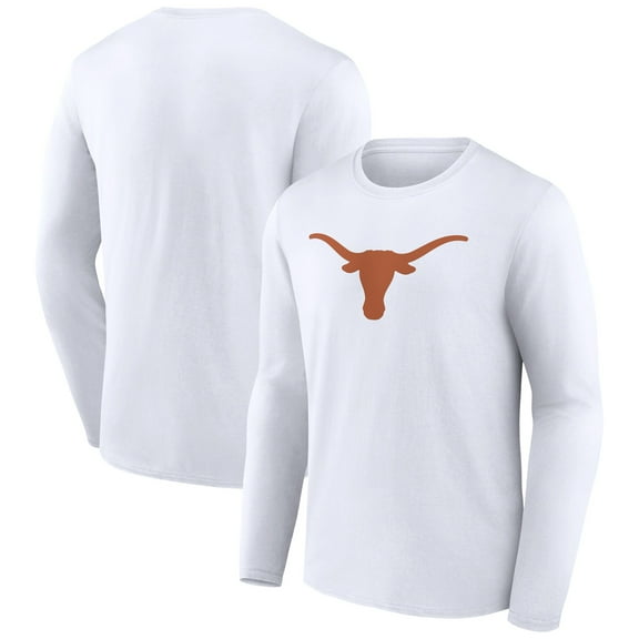 Men's White Texas Longhorns Logo Long Sleeve T-Shirt