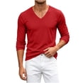 thumbnail image 6 of Kalauyu Long Sleeve Gym T Shirts for Men Mesh V Neck Quick Dry Moisture Wicking Casual Lightweight Summer Solid Workout Tops, 6 of 9