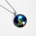 thumbnail image 4 of Starry Sky Frog Glass Circular Pendant Necklace - Women's Jewelry, 4 of 5