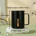 thumbnail image 2 of Dingrich 13.5oz Coffee Mug, 3.54x4.33inch Stainless Steel Coffee Travel Mug with Soft Cushion, Non-Slip Cup with Sliding Lid for Coffee, Milk, Juice, Tea, Cold & Hot Drinks - Black, 2 of 9