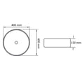 thumbnail image 6 of vidaXL Bathroom Basin Round Counter Vessel Sink Plump Washroom Basin Ceramic, 6 of 6