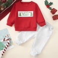 thumbnail image 2 of CAUYDY 3 6 9 12 18 Months 1-5T Child Boy Picture Outfits Toddler Long Sleeved Pullover and Sweatpants 2Pcs Clothing Set Fall Winter Autumn Gift for Baby Watermelon Red for Sizes 3-4 Years, 2 of 9