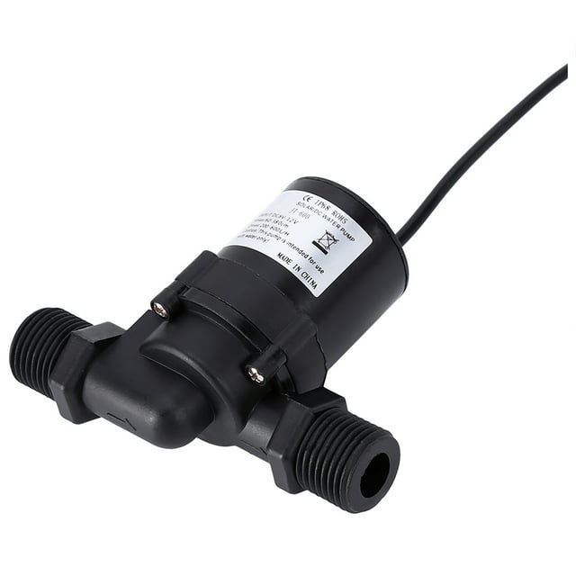 Bomba de Circulación de Calentador de Agua Solar, Bomba de Agua de Motor Sin Escobillas de Resistencia A Altas Temperaturas Con Adaptador de Fuente de Alimentació CC 600L/H IP68