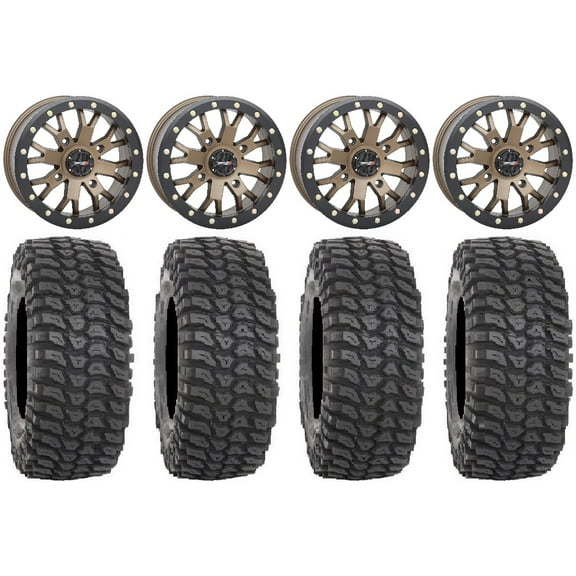 System 3 SB-4 Bronze (6 1/4 3) 15" Wheels 32" XCR350 Tires Can-Am Defender
