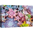 thumbnail image 1 of IDEA4WALL Canvas Wall Art Bouquet of Red, Blue, Pink and Yellow Small Echeveria Cactus Botanical Succulent Digital Art Realism Farmhouse/Country Colorful for Living Room, Bedroom, Office - 12"x18", 1 of 5