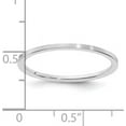 thumbnail image 5 of 14K White Gold 1.4mm Flat Satin Stackable Band Size 4 - Ring Size 4.0, 5 of 8