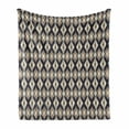 thumbnail image 1 of Boho Soft Flannel Fleece Throw Blanket, Ikat Style Pattern Geometrical Diamond and Triangles Art Design, Cozy Plush for Indoor and Outdoor Use, 50" x 60", Multicolor, by Ambesonne, 1 of 6