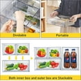 Walmart 4 Pack Clear Fridge Drawer Organizer Stackable with Pullout