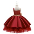 thumbnail image 6 of Esaierr 3-13T Toddler Girls Christmas Tulle Princess Dresses Kids Sleeveless Bowknot Tutu Formal Dress Party Gown, 6 of 9