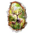 thumbnail image 2 of Adhesivos de pared 3D con forma de bosque de ciervos que atraviesan la pared, PVC, 60 x 90 cm, 2 of 2