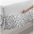 thumbnail image 2 of Tribal Bed Skirt, Simplistic Sketch Composition of Traditional Motifs Repetitive Pattern, Elastic Bedskirt Dust Ruffle Wrap Around for Bedding Decor, 4 Sizes, Charcoal Grey and White, by Ambesonne, 2 of 2