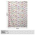 thumbnail image 4 of Nawypu  Swan Throw Blanket, Rainbow Colored Swans Pattern Birds Wings Themed Print, Flannel Accent Piece Soft Couch Cover for Adults, Multicolor, 4 of 6
