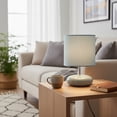 thumbnail image 2 of Ceramic Table Lamp With Shade Halo Sand, 2 of 3