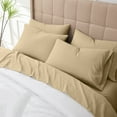 thumbnail image 3 of EXTRA 28" DEEP POCKET, Real 300-Thread-Count, 100% Egyptian Cotton, 6 PC Sheet Set [1 Fitted, 1 Flat, 4 Pillowcases] |Queen Size, Taupe Color| 300TC Egypt Long Staple Cotton, Soft Silky Sateen, 3 of 8