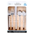 thumbnail image 3 of Mainstays Bamboo Design Stainless Steel Flatware Set, 20 Pieces, Service for 4 Adults, 3 of 23