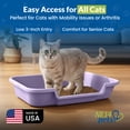 thumbnail image 2 of Kitty Go Here Senior Cat Litter Box for Cats Who Can't Cope With A Traditional Litter Box Lavender, 2 of 8