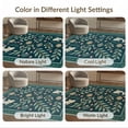 thumbnail image 7 of ODIKA 4'x6' Teal Blue Koi Fish Botanical Garden Floral Washable Area Rug Traditional Asian Inspired Swimming Pond Motif for Home Office, Under Desk, Non-Slip Chair-Friendly, Flatwoven, 7 of 7