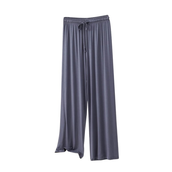 Atogsazn Women's Wide Leg Pajamas Pant Casual Loose Fit Lightweight Pjs Pants Loungwear Trousers Homewear 02-Dark Gray XL Fashion
