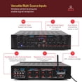 thumbnail image 2 of Pyle PTA44BT Bluetooth Home Audio 500 Watt 4 Channel Amplifier Stereo Receiver, 2 of 7
