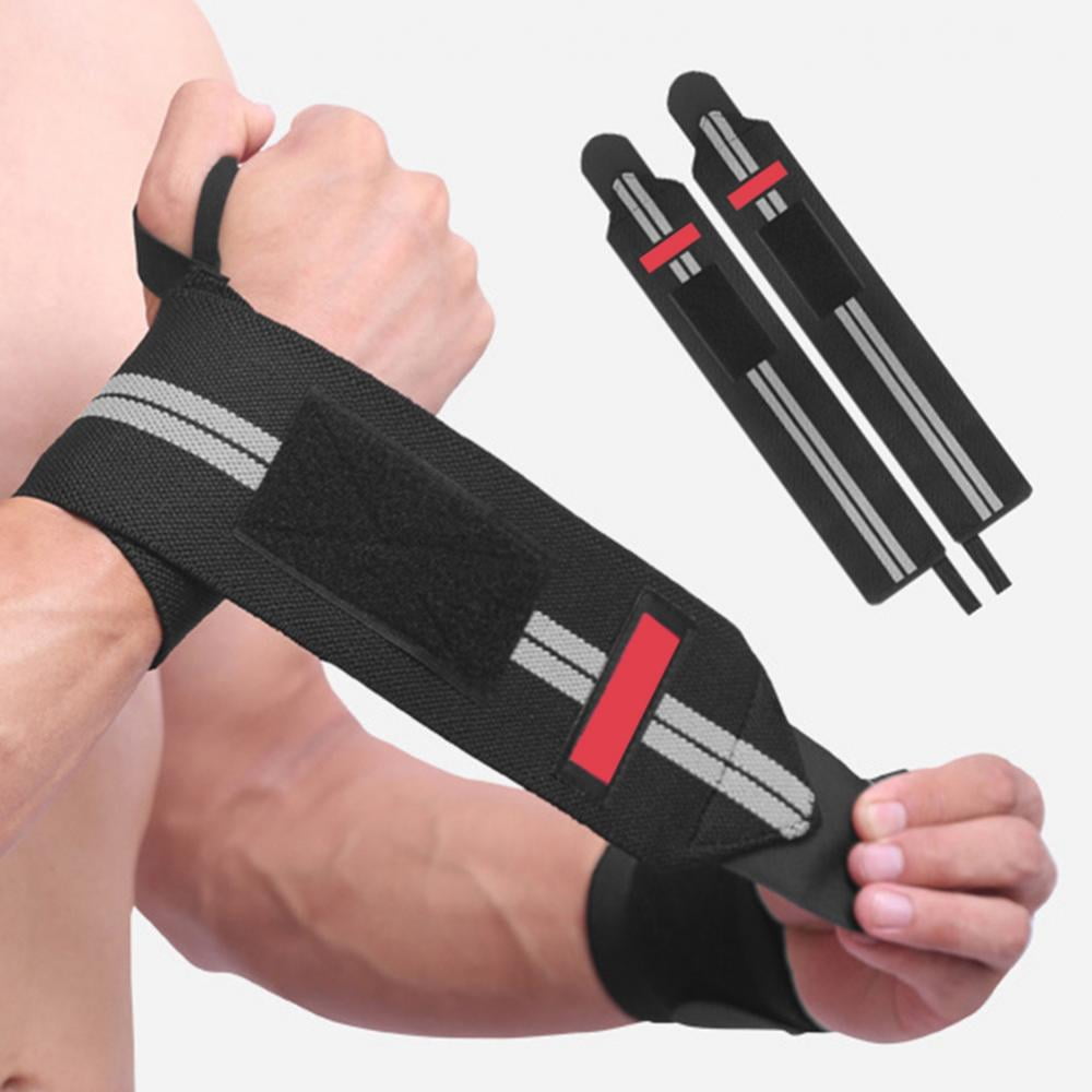 Ha K9E3 2X Weight Lifting Straps Wrap Wrist Training-Support Bandage Grip ~ 