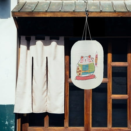 

TBOLINE 10 inch Solar Lantern Cloth Japanese Style Printing Fabric Weddings Decoration(C)