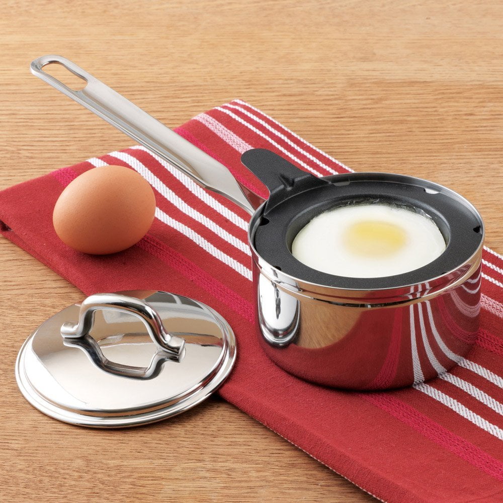 RSVP International Endurance Stainless Steel Poacher,Black /& Silver,1-Egg