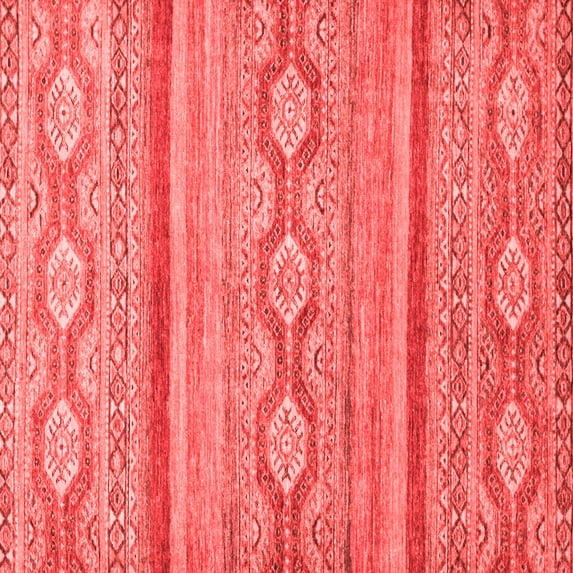 Ahgly Company Machine Washable Indoor Square Southwestern Red Country Area Rugs, 4' Square