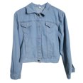 thumbnail image 3 of Vedolay Women's Tops Womens Oversized Fringe Jean Jacket Long Sleeve Denim Jackets,Blue L, 3 of 5
