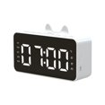 thumbnail image 1 of Reloj despertador Digital con espejo LED, reloj despertador de mesa con pantalla grande, altavoz inalámbrico, Subwoofer, reproductor de música, compatible con Bluetooth, 1 of 1
