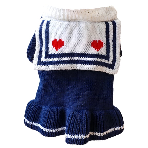 GASTROPOD Dog Dress,Elegant Look Dog Sweaters,Comfy Fit Dog Clothes for Small Dogs,Navy,M