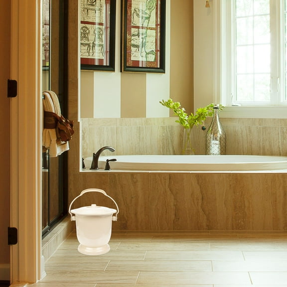 Baluue Portable Female Urination Device Bed Pan for Women Light Yellow Plastic 1Set