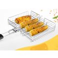 thumbnail image 4 of Parril Pesada para Parril de Mal Metálica para para Carne, Pescado, Maíz, Pollo , Cocina Interior Y Exterior CUTICAT Cesta para asar a la parrilla, 4 of 8