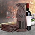 thumbnail image 5 of 1 To 10 Burlap Wine Bags Blind Tasting Drawstring Drawstring Pocket Wine Bottle Sleeves, 5 of 5