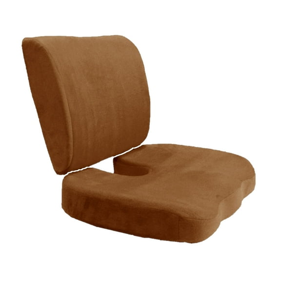 Bookishbunny Temperature Proof Memory Foam Back Lumbar & Coccyx Support Pillows Two Piece Set Cover Removable