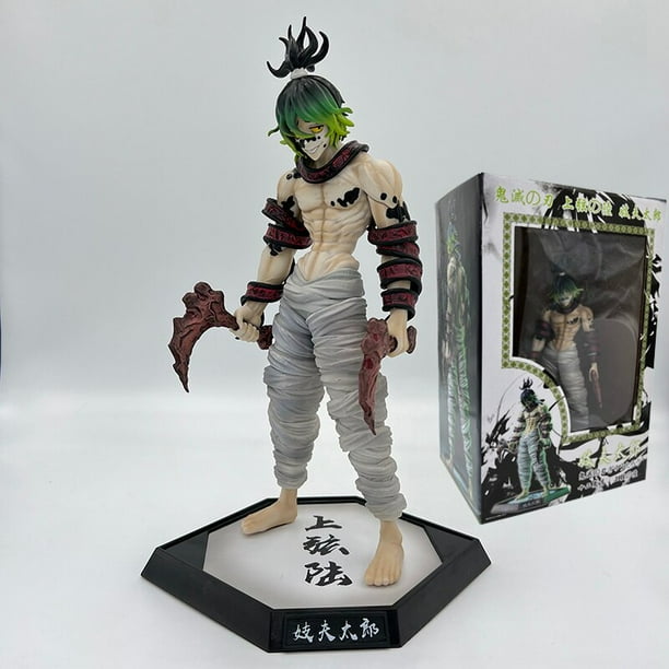 Demon Slayer Shinazugawa Sanemi Anime Figure Doll Toys, Agatsuma Zenitsu Kimetsu no Yaiba, 30cm Gong Bohan LED