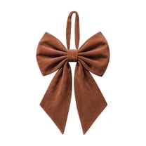 16" Christmas Tree Topper Bow, Large Bow for Decor, Birthday Party Backdrop, Ribbon Hanging Decor for Christmas Room Backdrop Wedding Party Coquette Room Decorations (Brown,Velvet)