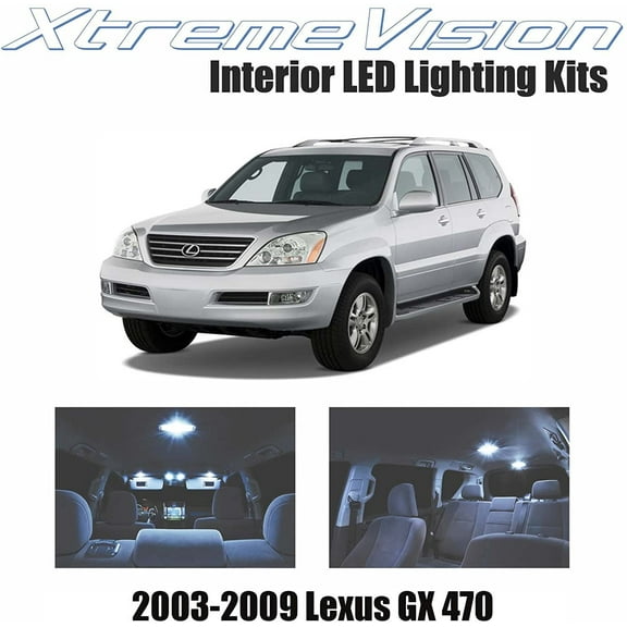 XtremeVision Interior LED for Lexus GX 470 2003-2009 11 Pieces Cool White Interior LED Kit   Installation Tool
