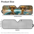 thumbnail image 7 of Yuyamidu Giraffe Driving Windshield Sun Shade, Funny Car Sunshade for Rubicon Sahara TJ JK JKU 2 & 4 Door-Blocks UV Rays Sun Visor Shield, Front Window Sun Shade Keeps Vehicle Cool, 7 of 7