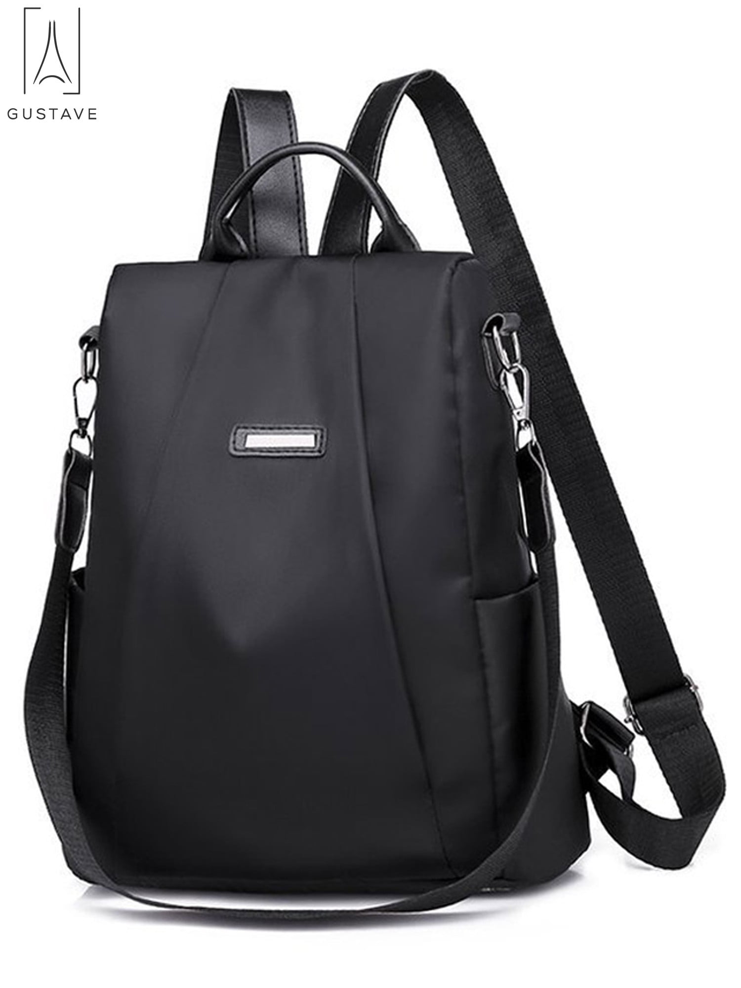 Black Color : Black Fashion Tote Bag Great Multi-Function Oxford Portable Casual Double Shoulders School Bag Travel Backpackage Bag
