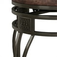 thumbnail image 2 of Hillsdale Montello 28-Inch Swivel Counter Stool, Old Steel Finish with Faux Brown Leather, 2 of 14