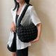 thumbnail image 5 of 1506 Bolso Tipo Nube Gran Capacidad Acolchado Con Textura Plumón Bandolera Tipo Bandolera para Mujer (negro), 5 of 9