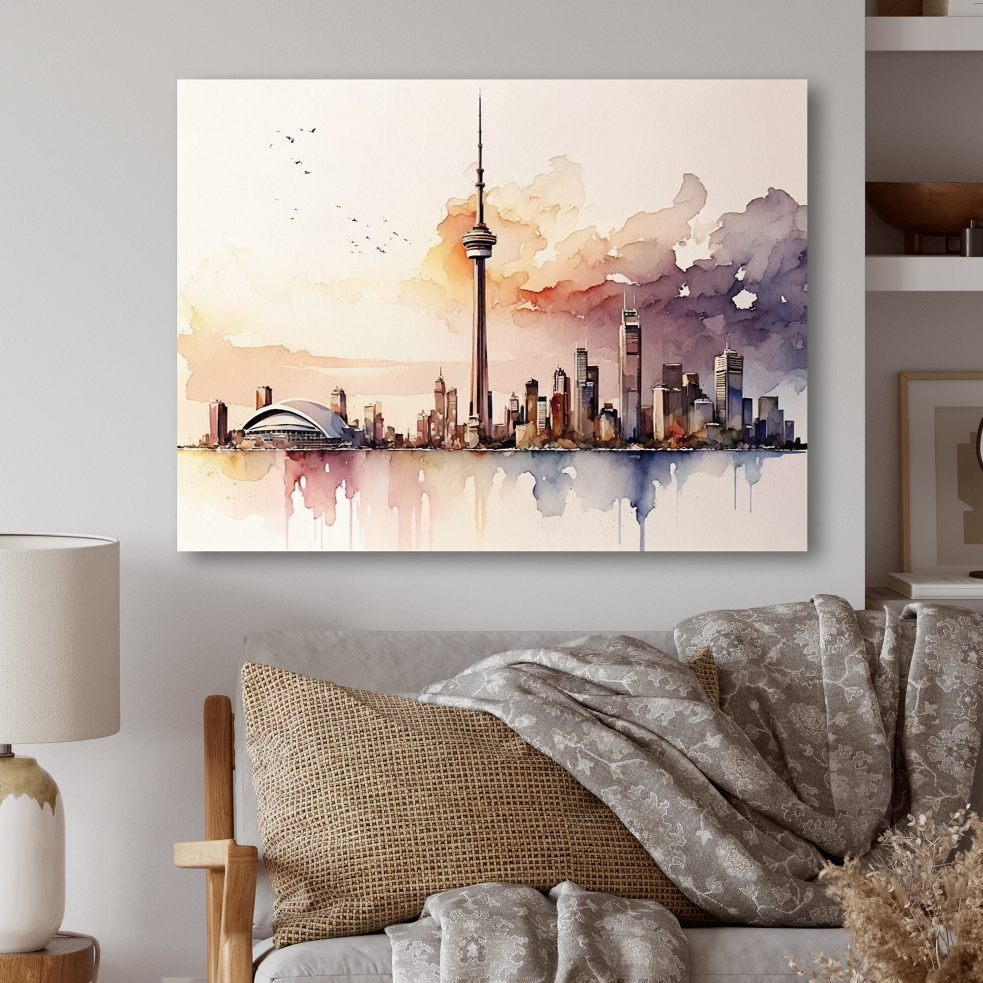 Designart Toronto Skyline VII Canvas Wall Art